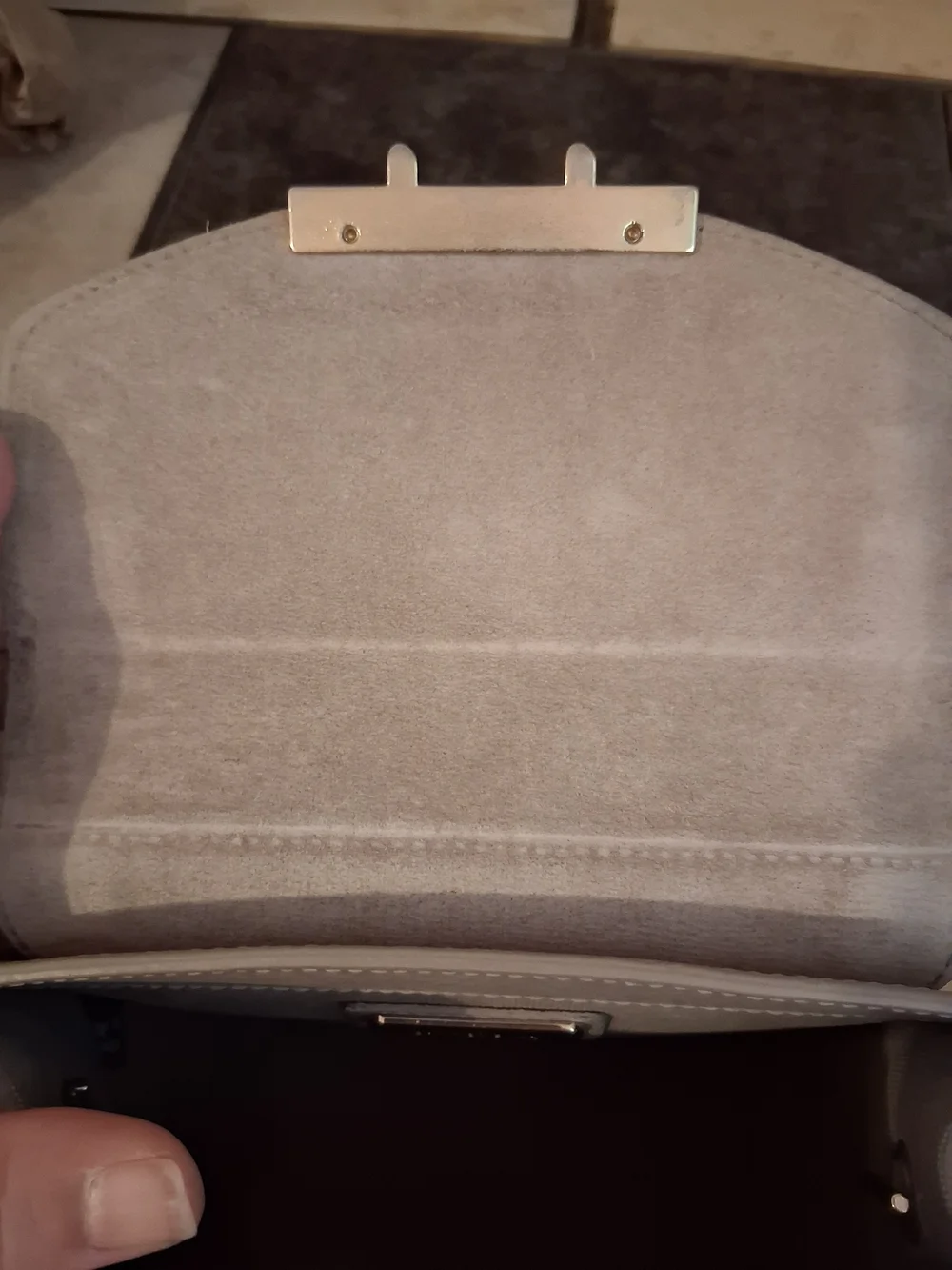 Furla Gray Studded Metropolis Mini